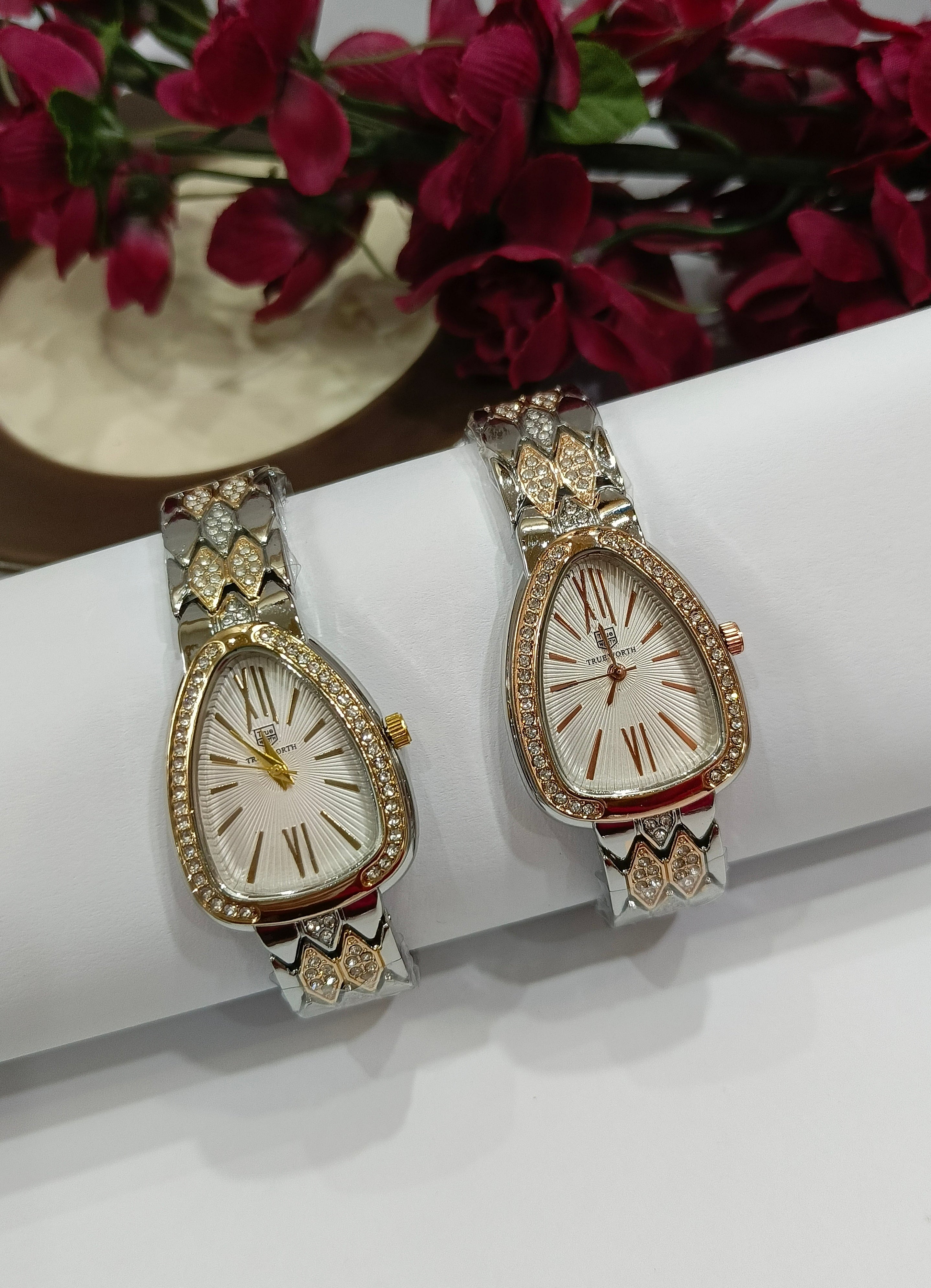 True Worth Treadrop Shaped Watch